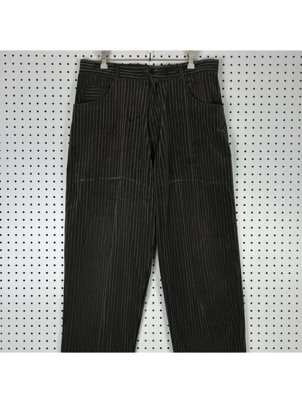 Godbody 2 Piece Men's XL Corduroy Velour Suit Outfit 80s Gray Button Front Baggy